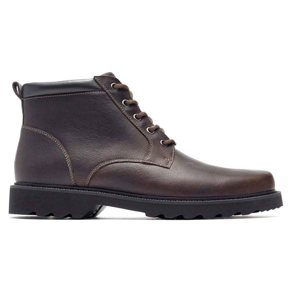 Botins Homem Rockport Northfield Waterproof Plain Toe Chocolate,Portugal LCSBV-8197